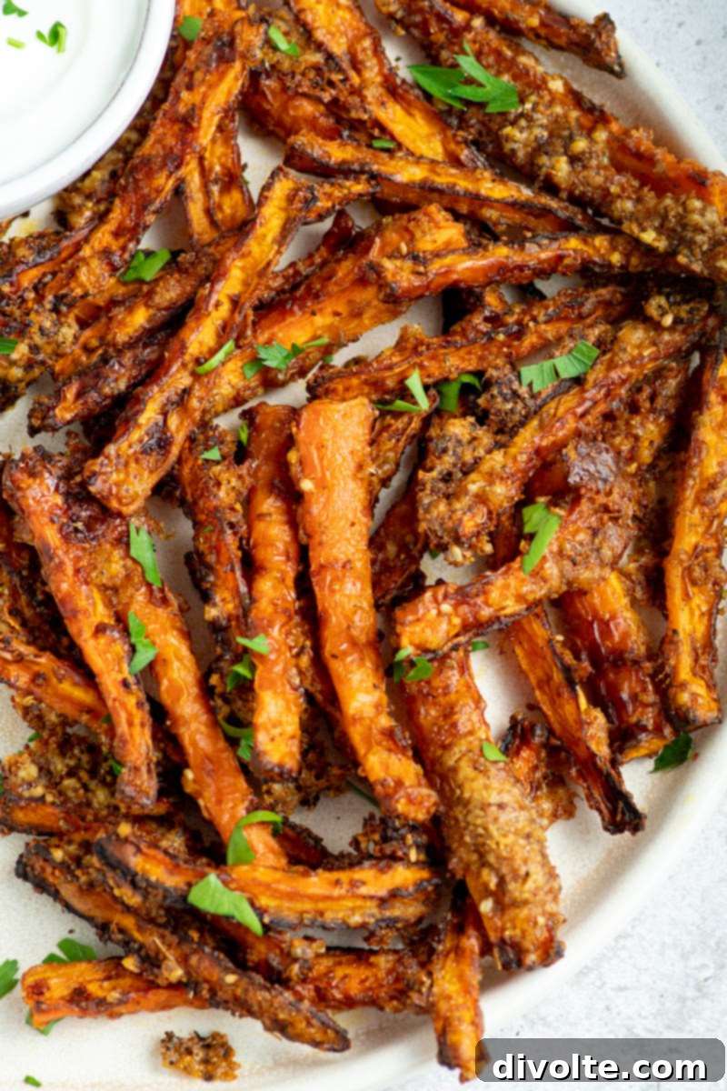 Crispy Garlic Parmesan Carrot Fries 2 garlic-parmesan-carrot-fries-recipe