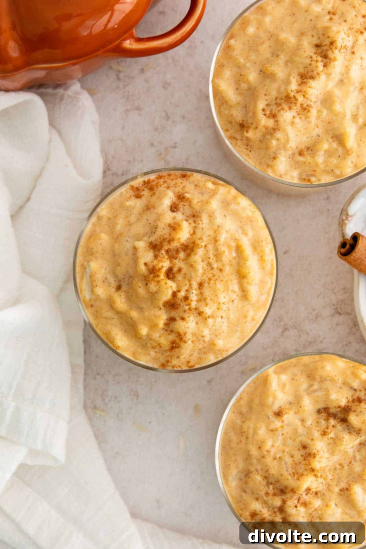 Creamy Homemade Pumpkin Spice Rice Pudding