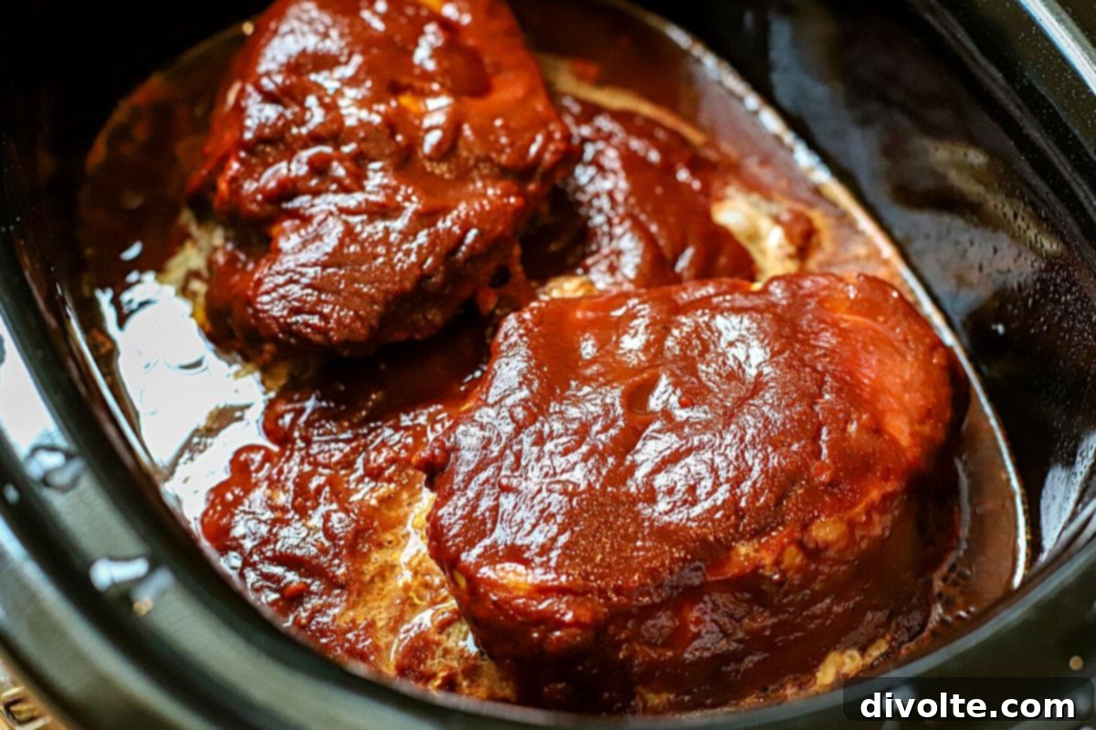 Tender Slow Cooker BBQ Pork Chops 2 slow-cooker-bbq-pork-chops-recipe