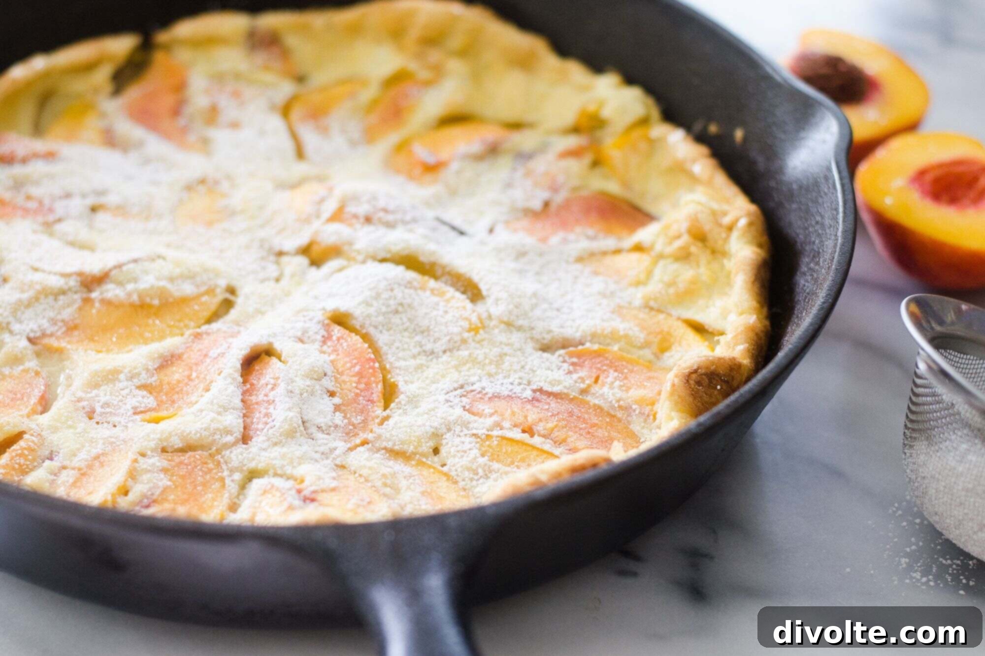 Peach Dutch Baby Delight 2 baked-pancake-with-peaches-recipe