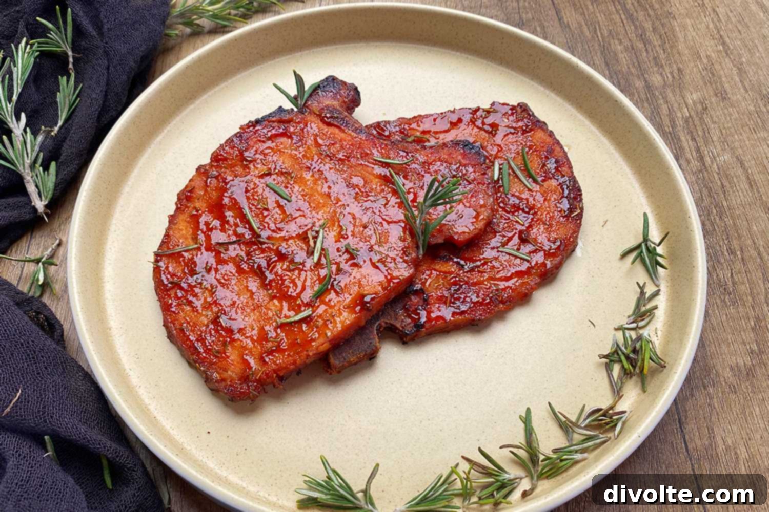 Perfectly Glazed Teriyaki Pork Chops 2 teriyaki-pork-chops-recipe - Delicious sweet and savory pork chops with a glossy teriyaki glaze, served with rice.