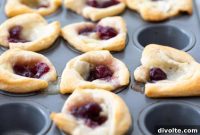 Sweet & Savory Cherry Brie Bites