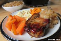 Applesauce Glazed Pork Chops