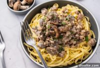 Creamy Ground Beef Stroganoff