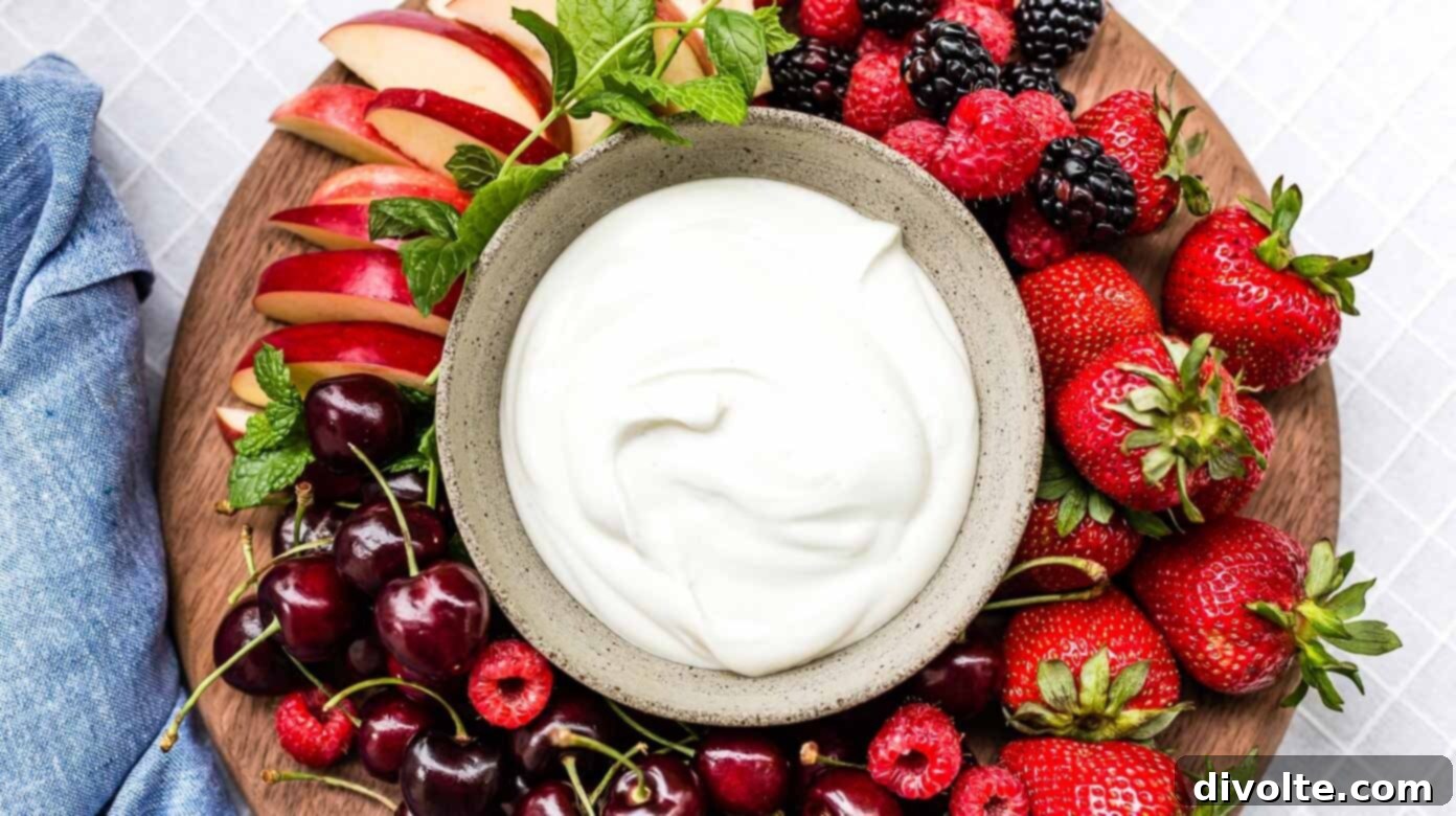 Creamy Greek Yogurt Fruit Dip - Perfect for Fresh Fruits