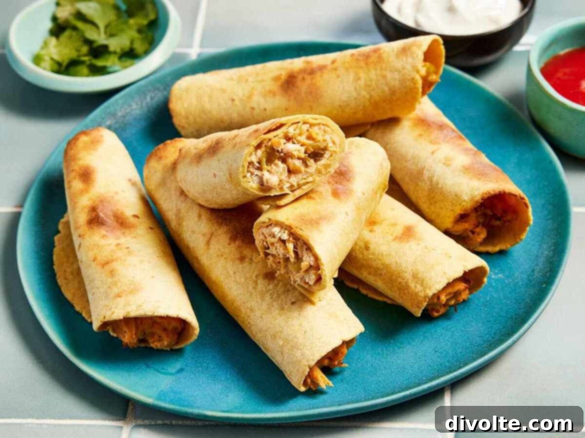 Crispy Air Fryer Chicken Taquitos 2 air-fryer-chicken-taquitos-recipe