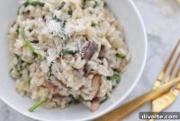 Creamy Spinach Mushroom Risotto