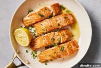 Crispy Skin Pan Seared Salmon