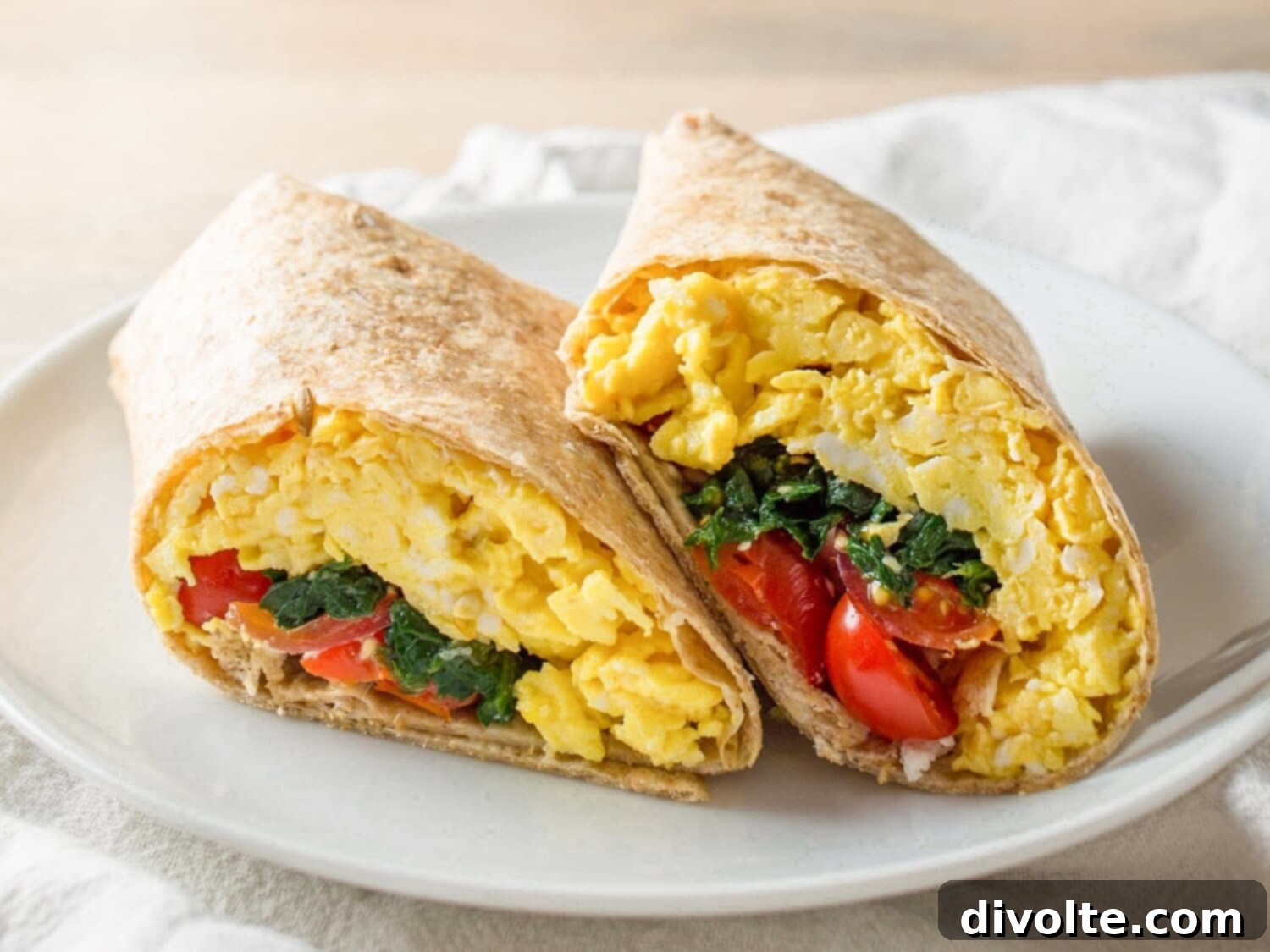 Delicious and healthy spinach and feta wrap recipe for a quick meal